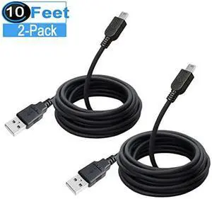 PS3 Controller Charging Cable 10ft Mini USB Charger Cable Cord for Sony Playstation 3 PS3 Slim SixAxis Wireless Controller WireMiniB Play Cable Long for GoPro Hero4HDDash CamMP3 Player