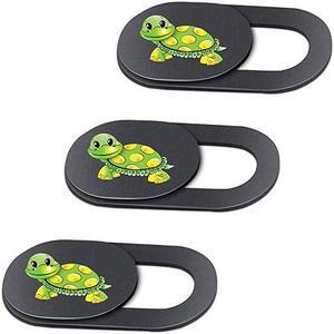 Web Camera Cover Ultra Thin 0027in Webcam Cover Slide Elephant Printed for DesktopPCMacboookiMacComputerSmartphone3 Pack Turtle