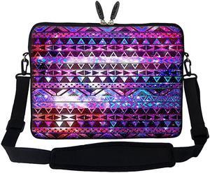 17 17.3 inch Neoprene Laptop Sleeve Bag Carrying Case with Hidden Handle and Adjustable Shoulder Strap - Shiny Pattern