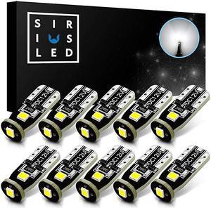 194 LED Bulbs Extremely Super Bright 3030 Chipset for Car truck Interior Dome Map Door Courtesy Marker License Plate Lights Compact Wedge T10 168 2825 Xenon White Pack of 10