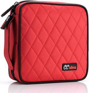 40 Capacity CD/DVD Case Holder Portable Disc Wallet Storage Binder Nylon Cd Bag(Red) Specials