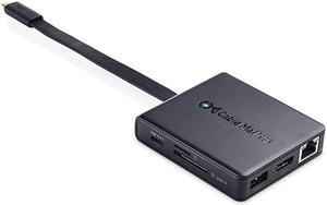 USB C Hub with 4K HDMI 80W Charging UHSII Card Reader 4X USB and Gigabit Ethernet USBC and Thunderbolt 3 Port Compatible with Suface Pro 7 MacBook Pro Dell XPS and More