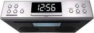 SKCR Under Cabinet Clock Radio Music System with Bluetooth Streaming and FM Radio
