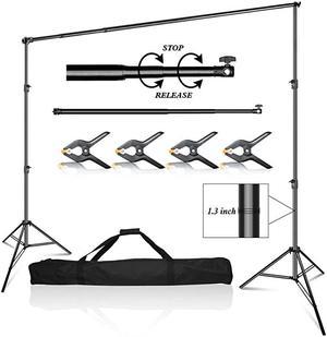 10 x 10 ft Photo Video Studio Heavy Duty Adjustable Backdrop Support System Kit Photography Muslin Background Stand with Carry Bag