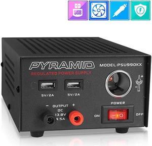 Universal Compact Bench Power Supply 7 Amp Regulated Home Lab Benchtop ACDC Converter Power Supply for CB Radio HAM w 138 Volt DC 120V AC Supply Dual USB Cigarette Lighter  PSU990KX