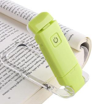USB Rechargeable Book Light for Kids Warm White Brightness Adjustable for Eye Protection LED Clip on Book Light for Reading in Bed Flexible Book Reading Lights Green