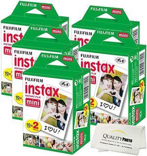 INSTAX Mini Instant Film White For  Mini 8 Mini 9 Cameras w Microfiber Cloth by Quality Photo 100 Film Sheets