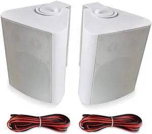 4 Inches Indoor Outdoor Speakers Waterproof Patio Deck Wall Mount Speakers