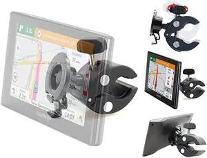 Duty Bike Motorcycle Clamp Mount Holder for Garmin Nuvi 52LM 54 55LMT 56LMT 57LMT 58LMT 66 67 68 2557 2559LMT 2597 2598 2639 2689 2699 Drive DriveSmart 51 60 61 62 63 65 67 LMT T GPS
