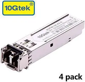 SFP 1000BaseSX 850nm MMF up to 550 meters Compatible with Cisco GLCSXMMDGLCSXMMSFPGES Meraki MASFP1GBSX Ubiquiti UFMM1G Mikrotik S85DLC05D Pack of 4