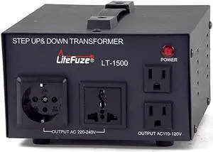 1500 Watt Voltage Converter Transformer by  Step UpDown 110V220V Circuit Breaker Protection Heavy Duty Convertingbox Technology Perfect Converter 5Years Warranty