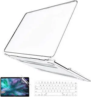 MacBook Pro 16 Inch Case 2021 2020 2019 Release A2141 Crystal Clear Plastic Hard Shell Cover Case with Keyboard Cover Screen Protector Compatible with MacBook Pro 16 Touch Bar Touch ID