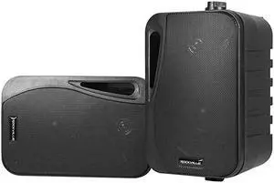 2)  HP4S-8 BK 4" Outdoor/Indoor Swivel Home Theater Speakers in Black, 4 inch 8 Ohm