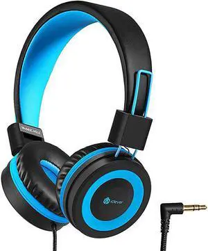 HS14 Kids Headphones Headphones for Kids with 94dB Volume Limited for Boys Girls Adjustable Headband Foldable Child Headphones on Ear for Study Tablet Airplane School Black