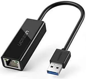 USB Ethernet Adapter USB 30 to 101001000 Gigabit Ethernet LAN Network Adapter Ethernet Compatible for Nintendo Switch MacBook Surface Pro Notebook PC Black