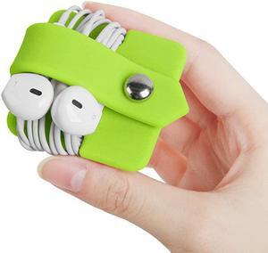 Cord Organizer Earbuds Holder Earphone Wrap Earphones Organizer Headset Headphone Earphone Wrap Winder Cord Manager Cable Winder Green