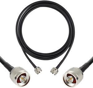 10 ft LowLoss Coaxial Extension Cable 50 Ohm N Male to N Male Connector  Pure Copper Coax Cables for 3G4G5GLTEADSBHamGPSWiFiRF Radio to Antenna or Surge Arrester Use Not for TV