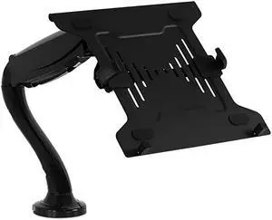 Laptop Desk Arm | Swivel Laptop Stand with Gas Spring Arm | Height Adjustable Laptop Arm Mount for MacBook, Dell, HP & 11-17 Inch Laptops