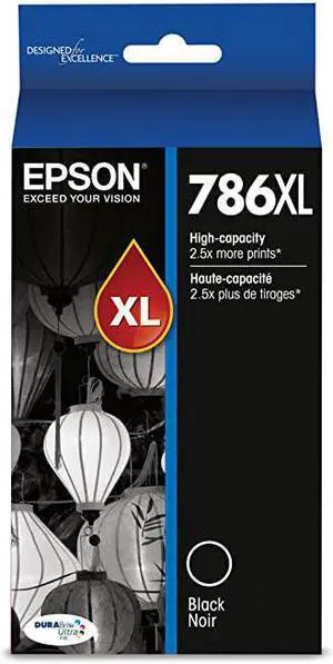 T786 DURABrite Ultra Ink High Capacity Black Cartridge (T786XL120-S) for Select  Workforce Printers
