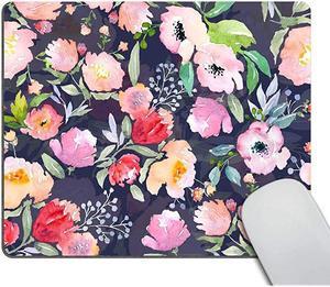 Gorgeous Watercolor Pink Flowers Pattern Decorative Mouse Pad Vintage Floral Mousepad Custom Romantic Floral Painting Art Mouse Pads