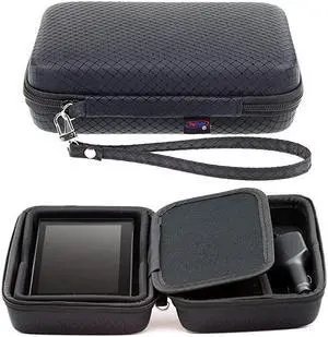 Black Hard Carrying Case for Garmin Drive 60LM 60LMT 61LMT-S 61LM RV 660LMT Nuvi 68 67 68LM 67LM 2639LMT 2639 Fleet 670 660 GPS Sat Nav with Accessory Storage and Lanyard