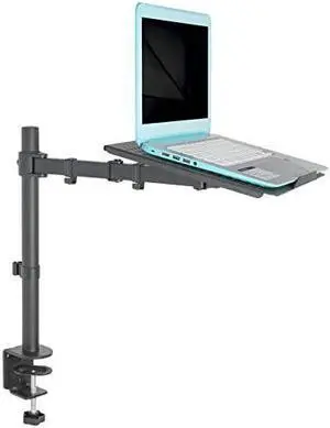 Single Laptop Notebook Desk Mount Stand Fully Adjustable Extension with C Clamp STANDV001L