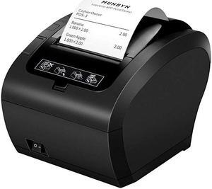 POS Printer Receipt Printer USB Ethernet LAN 80MM Thermal Printer P047 Impresora térmica Black Supermarket POS Kitchen Printer with Auto Cutter Support Cash Drawer ESCPOS Windows System