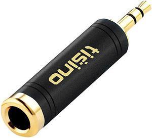14 to 35mm Stereo Adapter 14 inch Female to 18 inch Male Mini Jack Aux Converter Headphone Adapter Black 1PCS