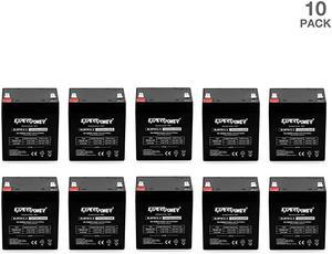 10 Pack  12V 5Ah Home Alarm Battery with F1 Terminals || EXP1250