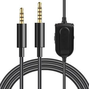 Replacement Cable for Astro A10A40A30A50 Headset Inline Mute Volume Control Compatible with Xbox One Play Station 4 PS4 Headphone Audio Extension Cable 65 Feet