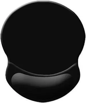 Mouse Pad, Ergonomic Mouse Pad with Gel Wrist Rest Support, Gaming Mouse Pad with Lycra Cloth, Non-Slip PU Base for Computer, Laptop, PC, Home, Office & Travel, Black