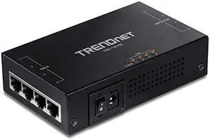65W 4-Port Gigabit PoE+ Injector, TPE-147GI, 4 x Gigabit Ports(Data in), 4 x gigabit PoE Ports(Data + PoE Out), Multi-Port PoE+ Injector up to 100m(328 ft.), Add PoE+ Power to Non-PoE Switch