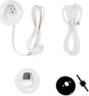 Cord Management Kit In Wall Flat Screen TV Wire and Cable Hider Organizer Recessed In Wall System White ZKT101