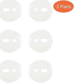 in CaseSilicone Protecitve Tips Ear Skins and Covers Replacement Anti Slip Soft eartips Compatible with Apple AirPods 1 2 or EarPods HeadphonesEarphonesEarbuds 3 Pairs White
