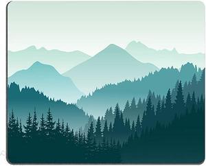 Gaming Mouse Pad CustomBeautiful Green Mountain Landscape Mouse Pad 95 X 79 Inch 240mmX200mmX3mm