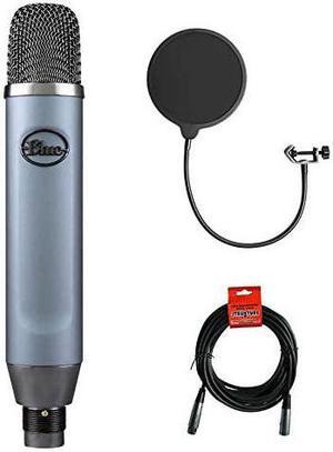 Ember Small Diaphragm Studio Condenser Microphone with Kellopy Pop Filter XLRXLR Cable Bundle