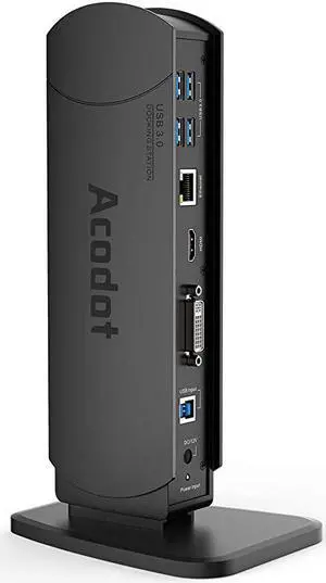 USB 30 Universal Laptop Docking Station  Dual Monitor Dock Support Windows Equipped with Dual HDMI and DVIVGA Gigabit Ethernet Audio 6 USB Ports