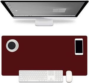 Desk Writing Mat for OfficeHome Ultra Thin Waterproof NonSlip for Work Game 315 x 157 Extra Large Laptop Protective Desk Pad ¨BlackAgate red