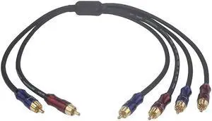 RCA Stereo Plug Male to Dual RCA Stereo Plug Male 1 Input 2 Output Stereo Audio Splitter CableGold Plated Plug 4n OFC Pure Copper Wire 15ft 50cm