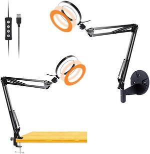 Stream Lighting kit Desk Ring Light and Wall Ring Light6 USB Ring Light with Mount Stand for YouTube Task Craft Architect Drafting Repair