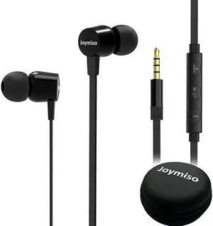 Tangle Free Earbuds for Kids Women Small Ears with Case Comfortable Lightweight in Ear Headphones Flat Cable Ear Buds Wired Earphones with Microphone and Volume Control for Cell Phone Laptop