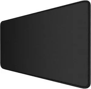 Extended Gaming Mouse Pad with Stitched Edges 315X157In Durable NonSlip Natural Rubber Base Waterproof Computer Keyboard Pad Mat for Esports ProsGamerDesktopOfficeHomeBlack