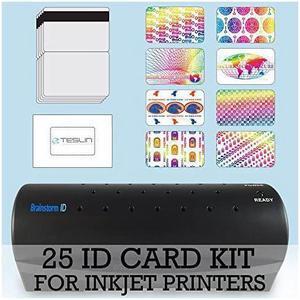 ID Card Kit Laminator Inkjet Teslin Butterfly Pouches and Holograms Make PVC Like ID Cards