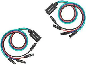 Pair of  Audio Snake 4 Channel XLR 3 Pin Multi Network Breakout for Stage Sound Lighting and Recording Studio XLR to RJ45 Ethercon