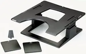 Adjustable Laptop Stand Raise Screen Height to Reduce Neck Strain 3quot Height Adjustment Large Platform for Docking Station NonSkid Base Keeps Laptop Secure Cable Management Black LX500