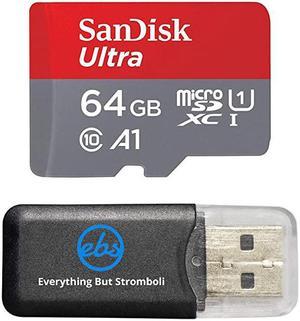 64GB Ultra Micro SDXC Memory Card Bundle Works with Samsung Galaxy J7 2017 J7 2018 J7 V 2018 Phone UHSI Class 10 SDSQUAR064GGN6MN Plus Everything But Stromboli TM Card Reader