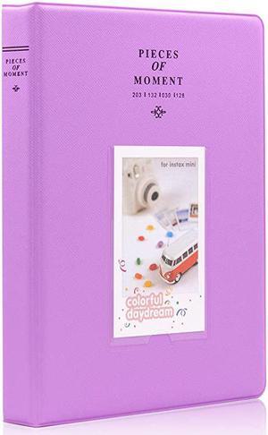 128 Pockets Mini Photo Album Fits for Fujifilm Instax Mini 9 Mini 8 Mini 90 Mini 25 Polaroid Snap PIC300 Kodak Mini 3Inch Film Purple
