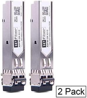 Transceiver Multimode Gigabit MiniGBIC Module 1000BaseSX Compatible for Netgear AGM731FMMF 850nm 550m Dual LCDOM 2 Pack