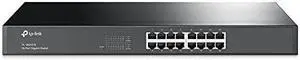 16 Port Gigabit Ethernet Switch | Plug and Play | Sturdy Metal w Shielded Ports | Rackmount | Fanless | Limited Lifetime Protection | Unmanaged TLSG1016
