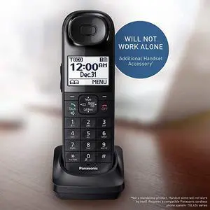 Cordless Phone Handset Accessory Compatible with KXTGL432 KXTGL433 Series Cordless Phone Systems KXTGLA40B Black
